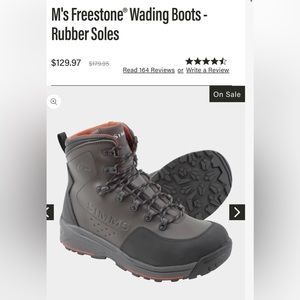 M's Freestone® Wading Boots - Rubber Soles